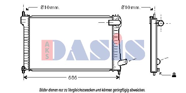 AKS DASIS radiatorius, variklio aušinimas 160018N